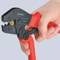 KNIPEX Crimpwerkzeug - Schwarz, Rot, Ansicht 3
