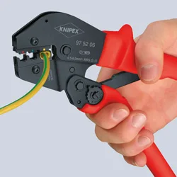 KNIPEX Crimpwerkzeug - Schwarz, Rot, Ansicht 4