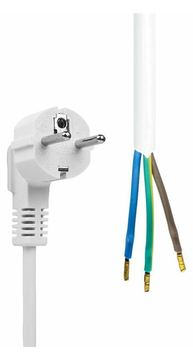 MicroConnect Schuko - Open End Power cable White - Kabel von LumaTech
