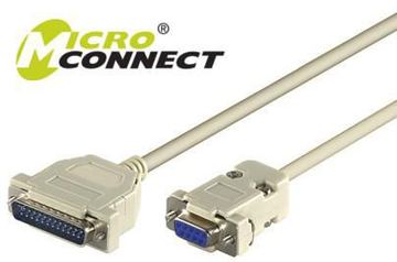 MicroConnect Serielles / paralleles Kabel - DB-9 (W) - Grau von LumaTech