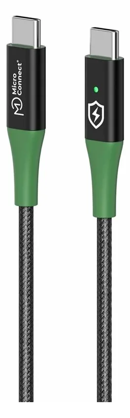 MicroConnect Smart Charge USB-C to Cable Black/Green - Kabel - Digital/Daten, Ansicht 2