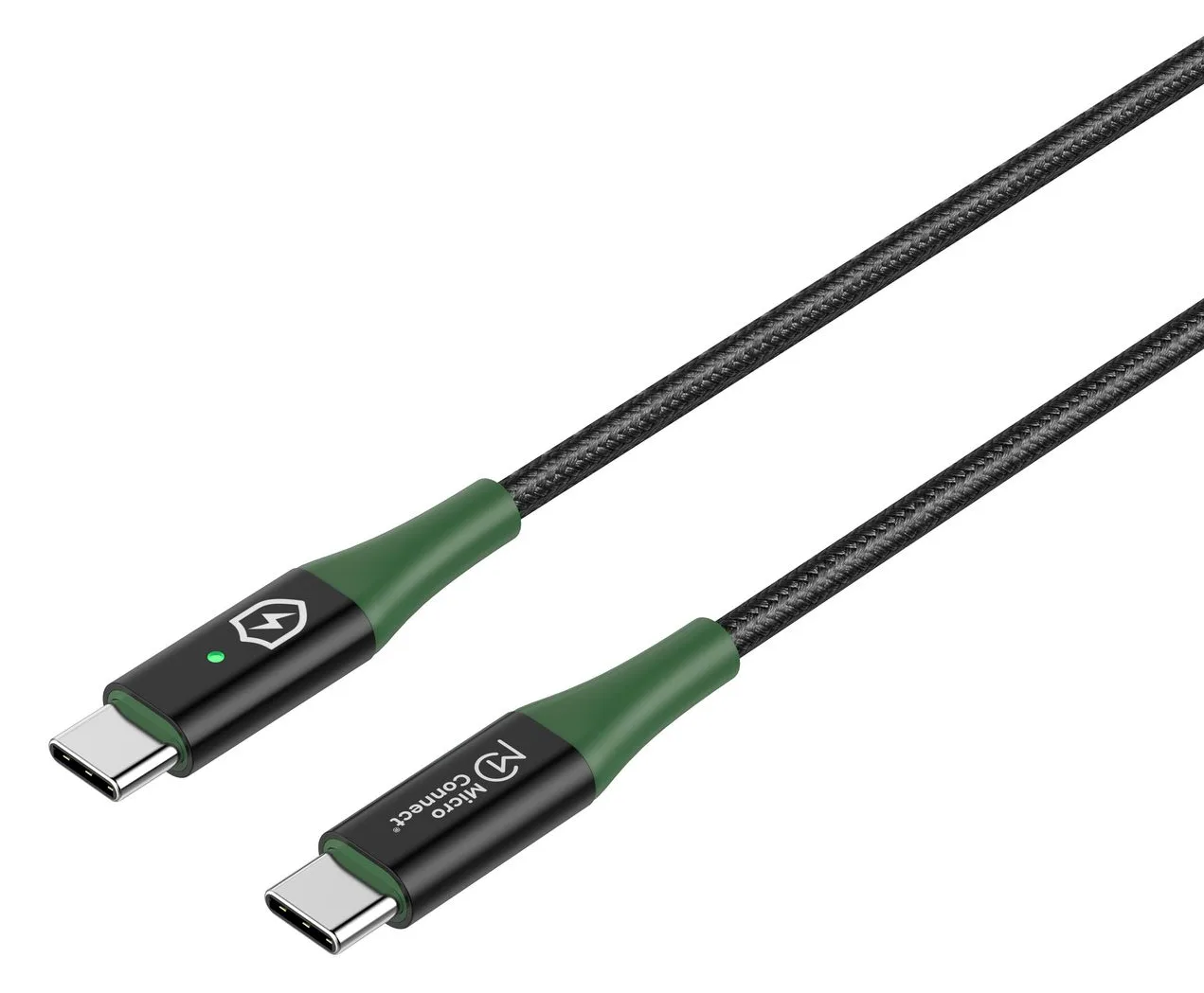 MicroConnect Smart Charge USB-C to Cable Black/Green - Kabel - Digital/Daten, Ansicht 4