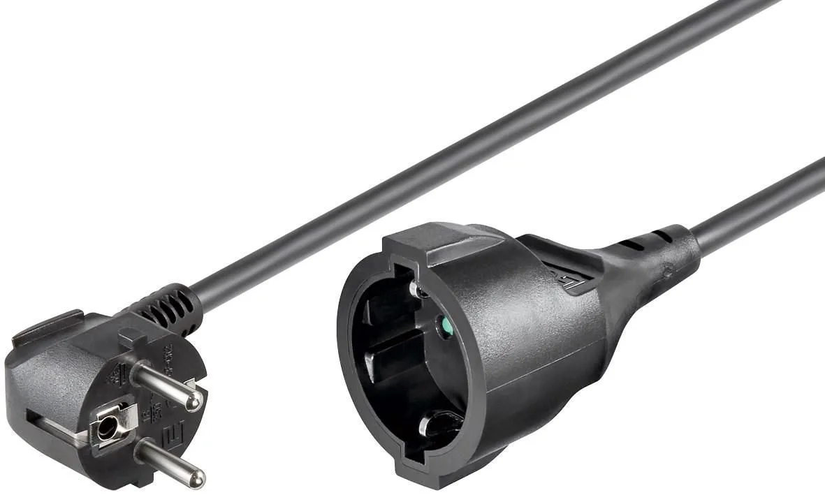 MicroConnect Spannungsversorgungs-Verlängerungskabel - power CEE 7/7 (W), Ansicht 2