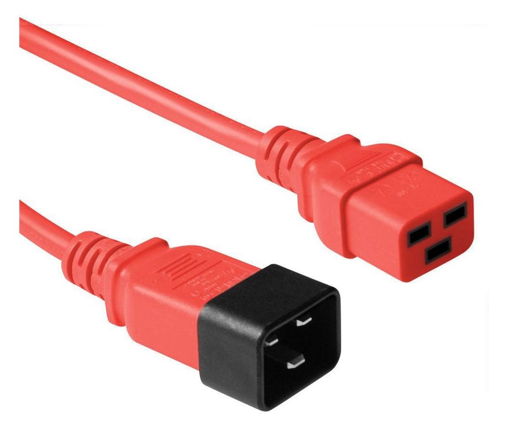 MicroConnect Stromkabel - IEC 60320 C20 gerade zu IEC 60320 C19 gerade