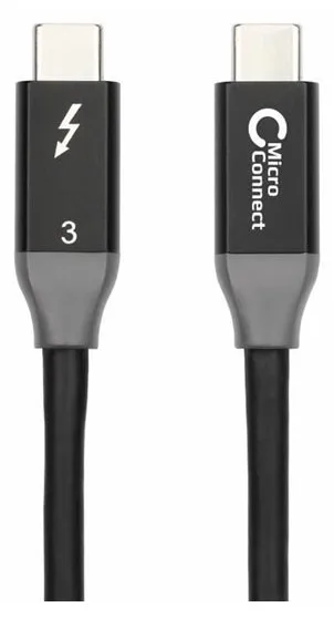 MicroConnect TB3010 - Männlich - Männlich - 1 m - Schwarz - 40 Gbit/s - 1 Stück(e), Ansicht 2