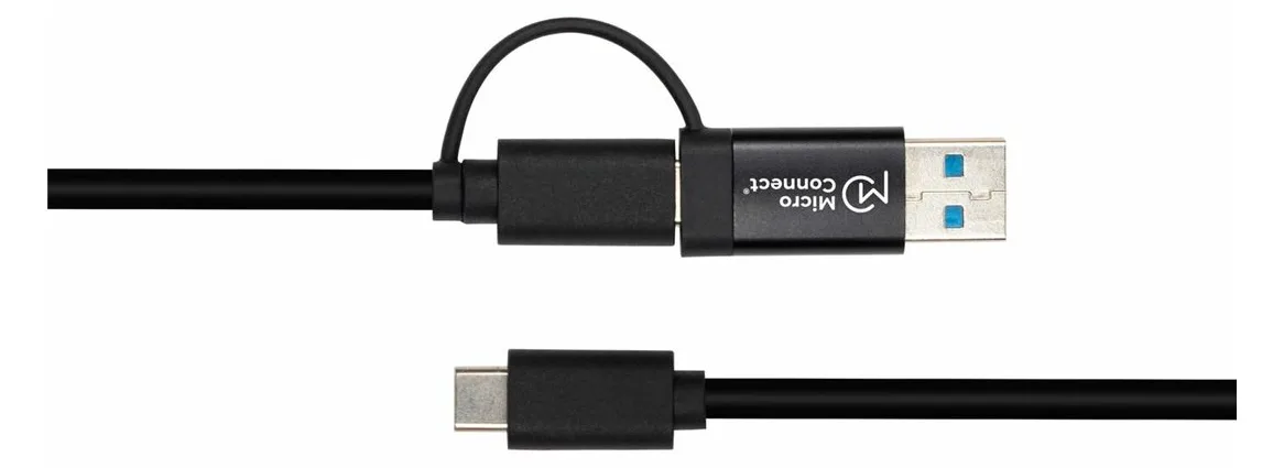 MicroConnect USB3.1CCA1 - 1 m - USB C - USB C - USB 3.2 Gen 1 (3.1 Gen 1) - 10 Gbit/s - Schwarz, Ansicht 3