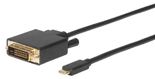 MicroConnect USB3.1CDVI18B 1.8m USB C DVI-D Schwarz Videokabel-Adapter, Ansicht 2