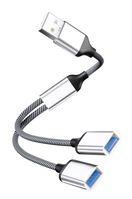 MicroConnect USB-A to 2x Female Silver transfer rate 480Mbps von LumaTech