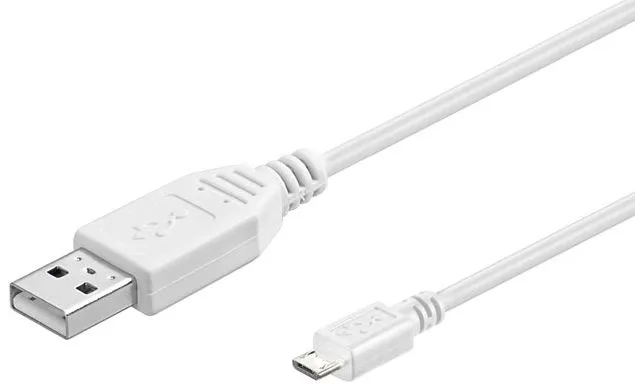 MicroConnect USBABMICRO0,30W 0.3m USB A Micro-USB B Weiß USB Kabel, Ansicht 2