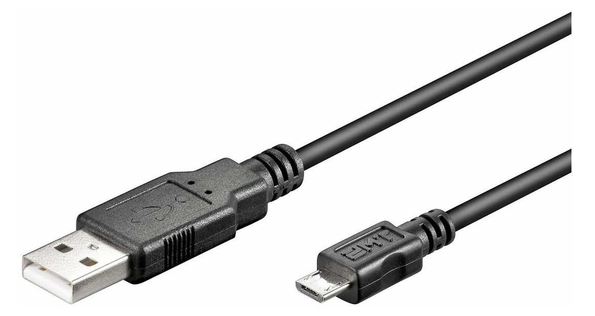 MicroConnect USBABMICRO0,60 0.5m USB A Micro-USB B Schwarz USB Kabel von LumaTech
