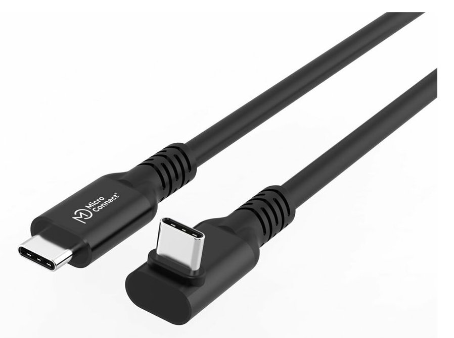 MicroConnect USB-C 3.2 Gen 2x2 Premium Angled Cable 100W 20Gbps - Kabel - Digital/Daten von LumaTech