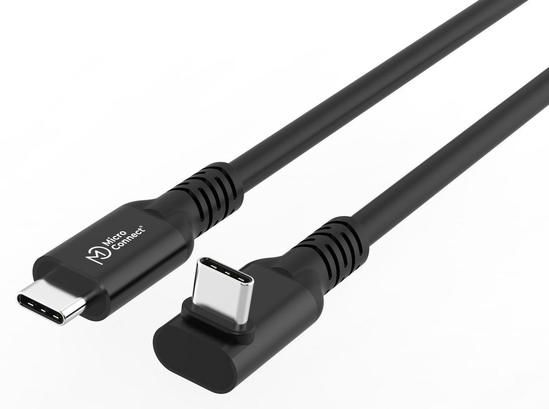 MicroConnect USB-C 3.2 Gen 2x2 Premium Angled Cable 100W 20Gbps - Kabel - Digital/Daten von LumaTech