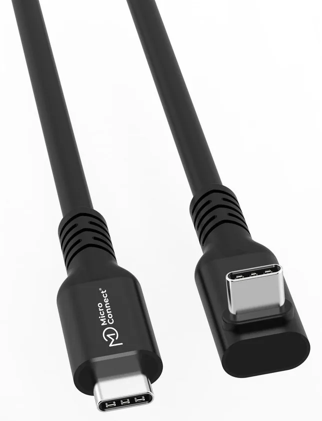 MicroConnect USB-C 3.2 Gen 2x2 Premium Angled Cable 100W 20Gbps - Kabel - Digital/Daten, Ansicht 2