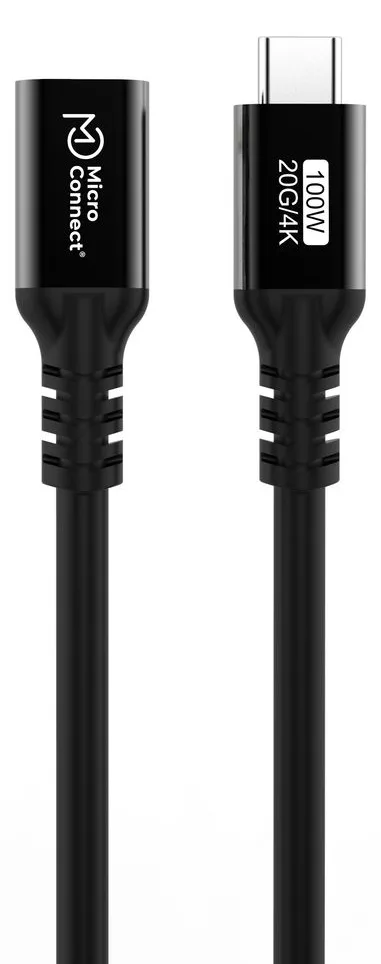 MicroConnect USB-C 3.2 Gen 2x2 Premium Angled Cable 100W 20Gbps - Kabel - Digital/Daten, Ansicht 3