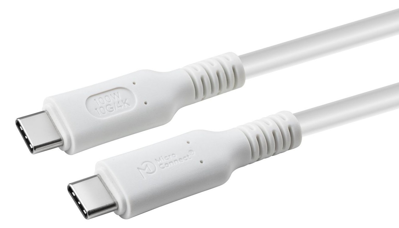 MicroConnect USB-C Gen2 cable white. - Kabel - Digital/Daten