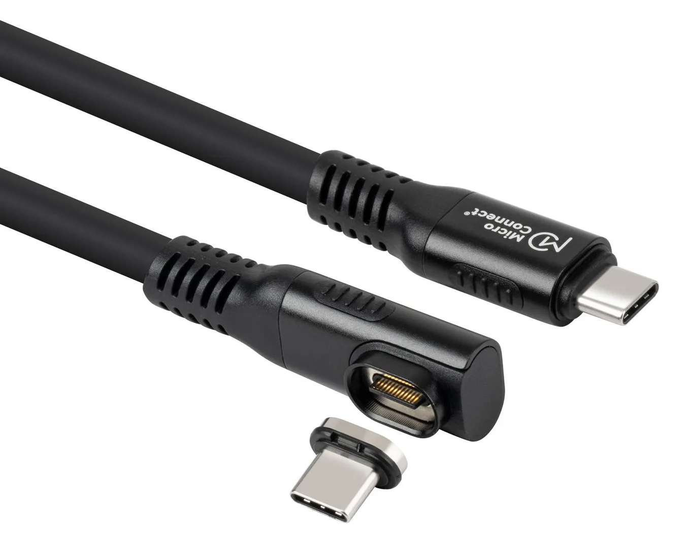 MicroConnect USB-C to cable Angled Premium magnetic - Kabel - Digital/Daten, Ansicht 2