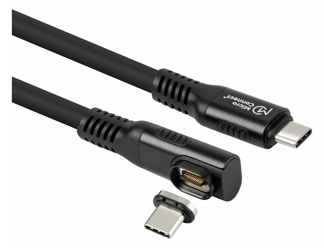 MicroConnect USB-C to cable Angled Premium magnetic - Kabel - Digital/Daten, Ansicht 3