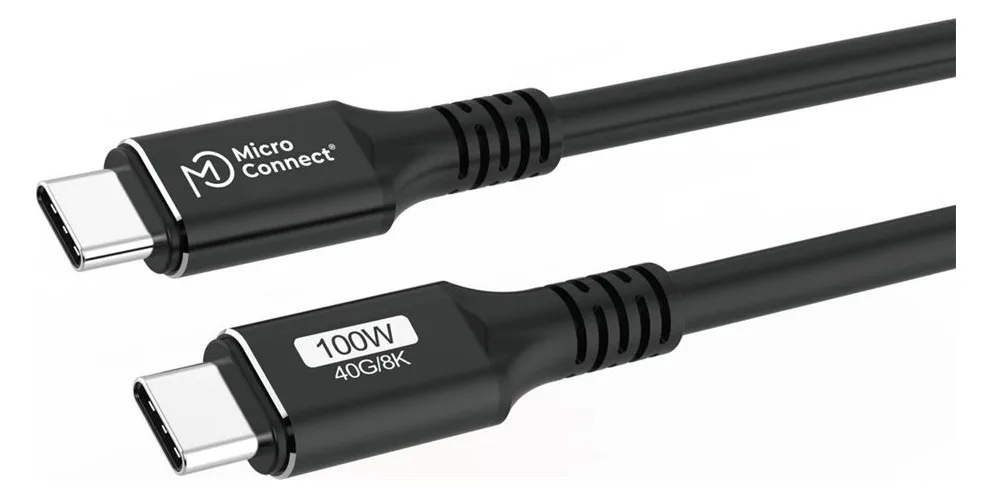 MicroConnect USB-C to cable Premium 100W 40Gbps USB4 - Kabel - Digital/Daten, Ansicht 3