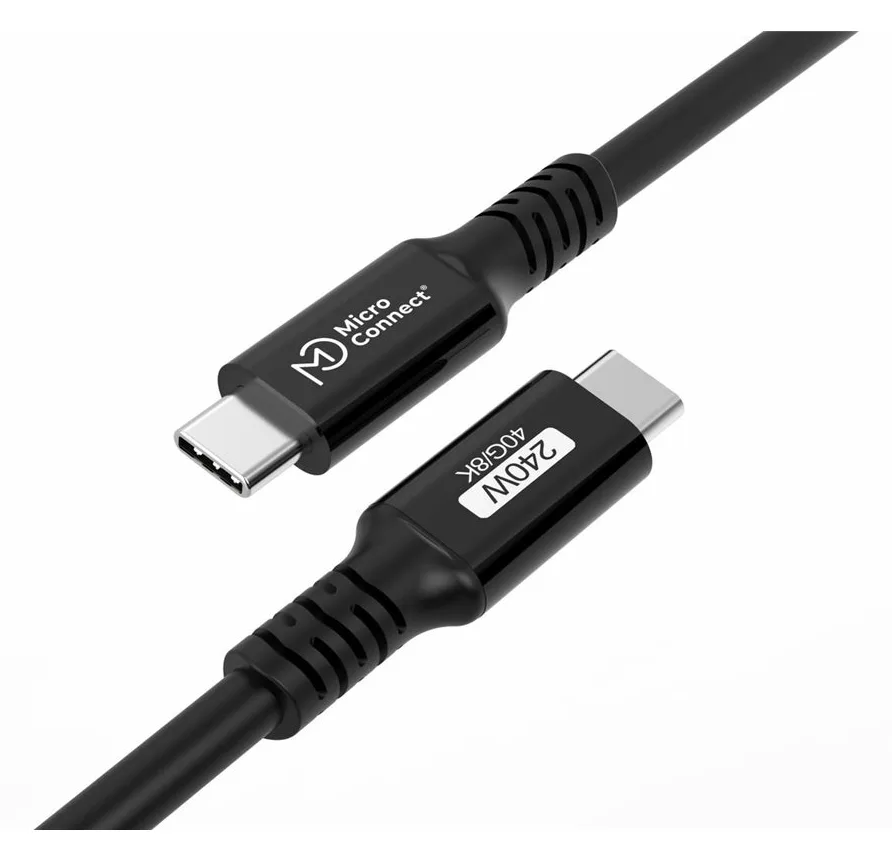 MicroConnect USB-C to cable Premium 240W 40Gbps USB4 - Kabel - Digital/Daten, Ansicht 3