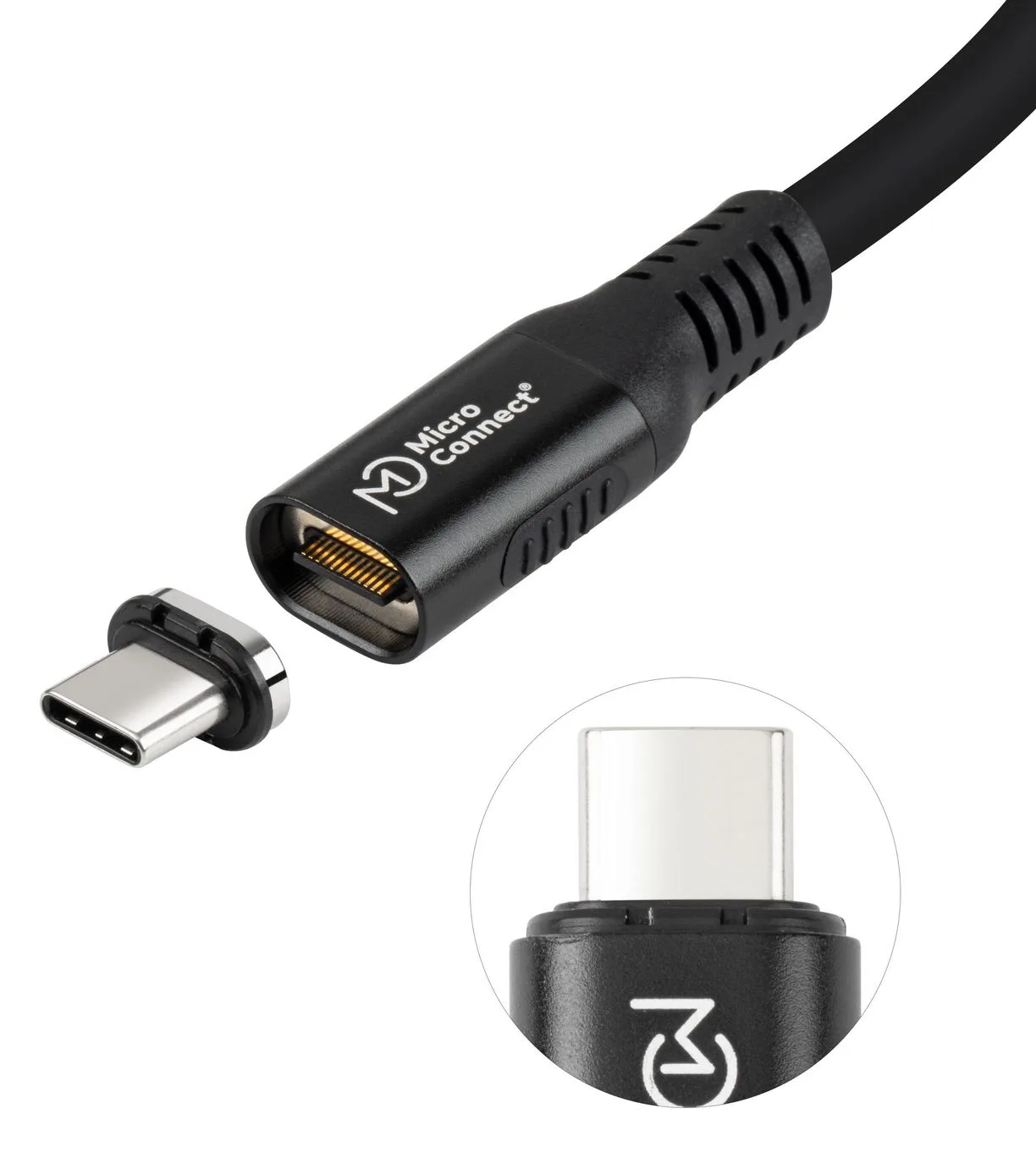 MicroConnect USB-C to cable Premium magnetic Silicone - Kabel - Digital/Daten, Ansicht 2