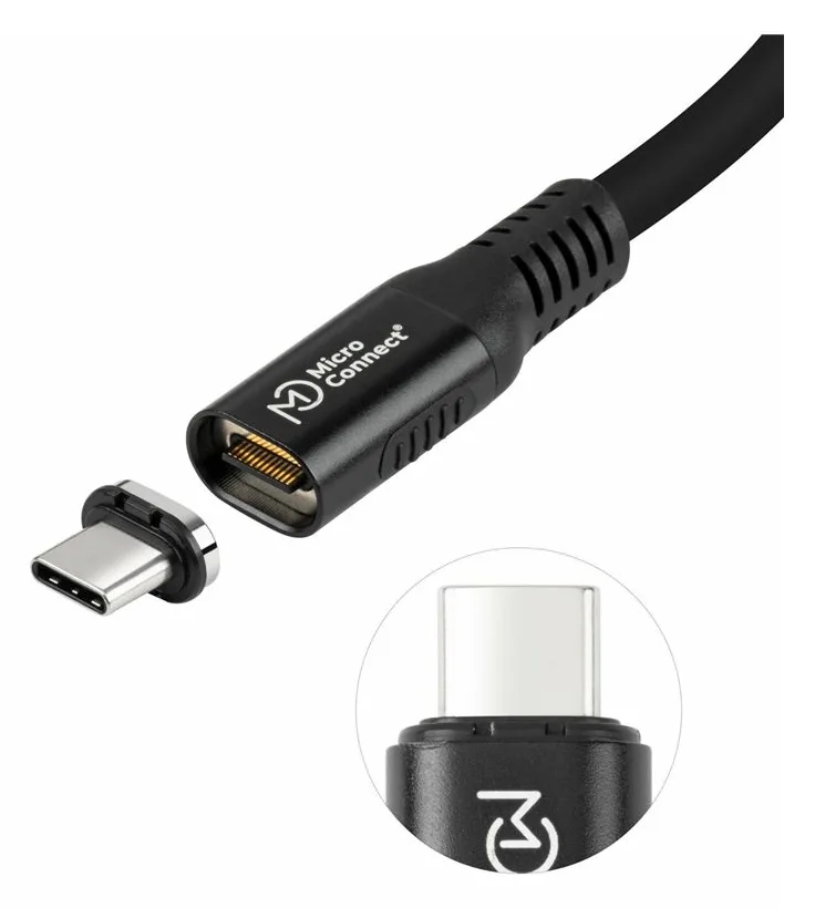 MicroConnect USB-C to cable Premium magnetic Silicone - Kabel - Digital/Daten, Ansicht 3