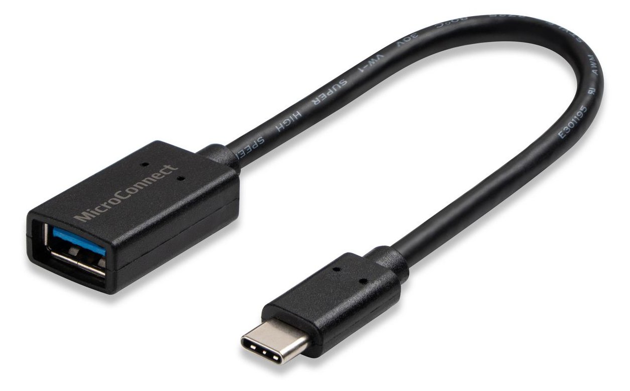 MicroConnect USB-Kabel - USB Typ A (W) bis USB-C (M) von LumaTech