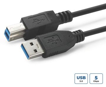 MicroConnect USB-Kabel - USB Type B (M) zu USB Typ A (M) von LumaTech