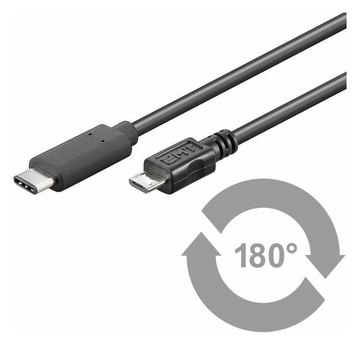 MicroConnect USB-Kabel - USB-C (M) bis Micro-USB Typ B (M) von LumaTech