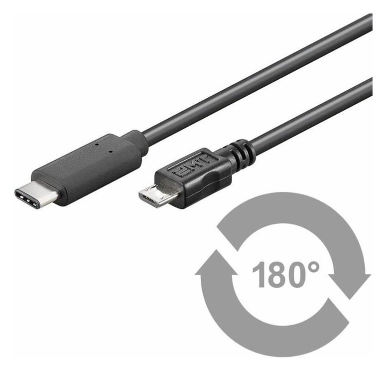 MicroConnect USB-Kabel - USB-C (M) bis Micro-USB Typ B (M) von LumaTech