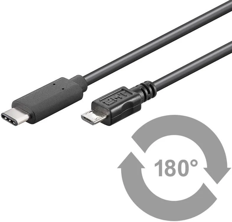 MicroConnect USB-Kabel - USB-C (M) bis Micro-USB Typ B (M), Ansicht 2