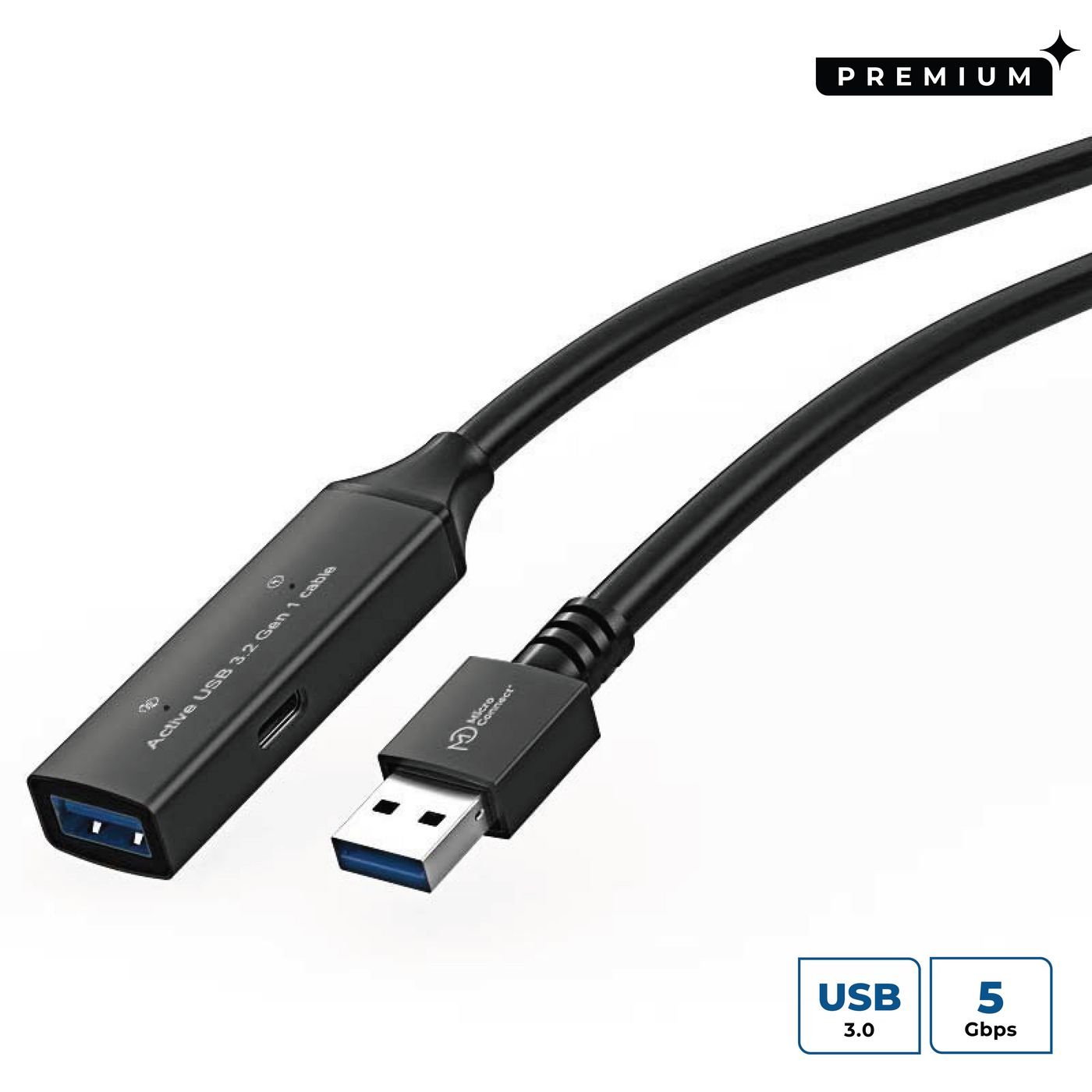 MicroConnect USB-Verlängerungskabel - USB Typ A (M) von LumaTech