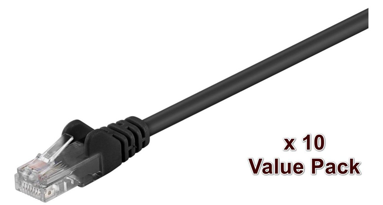MicroConnect V-UTP502SVP 2m Cat5e U/UTP (UTP) Schwarz Netzwerkkabel