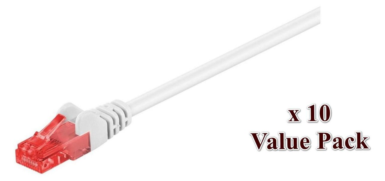 MicroConnect V-UTP610WVP 10m Cat6 U/UTP (UTP) Weiß Netzwerkkabel