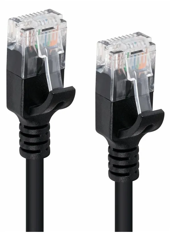 MicroConnect V-UTP615S-SLIM 15m Cat6 U/UTP (UTP) Schwarz Netzwerkkabel, Ansicht 2