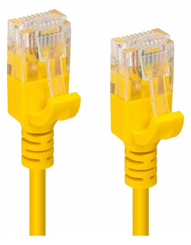 MicroConnect V-UTP6A0025Y-SLIM - 0,25 m - Cat6a - U/UTP (UTP) - RJ-45 - RJ-45 - Gelb, Ansicht 2