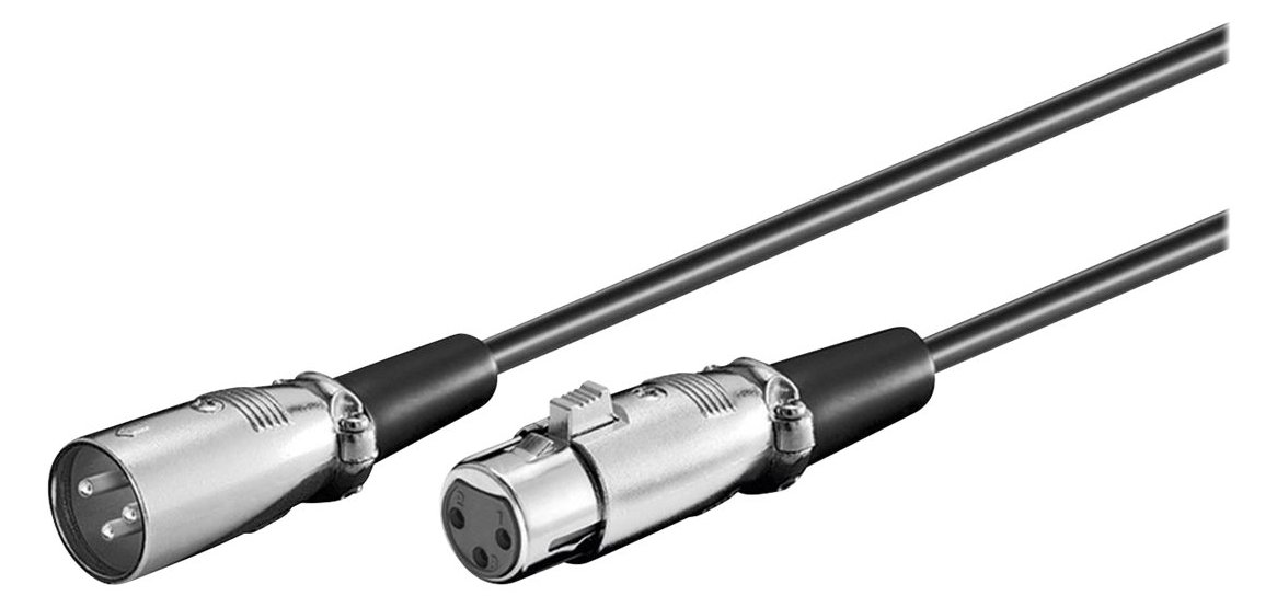 MicroConnect XLRMF05 0.5m XLR (3-pin) XLR (3-pin) Schwarz Audio-Kabel von LumaTech