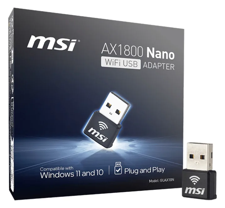 MSI AX1800 Nano - Netzwerkadapter - USB 2.0 - Wi-Fi 5, Ansicht 6