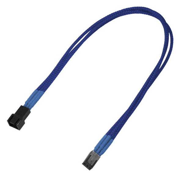 Nanoxia Verlängerungskabel für Lüfterspannungsversorgung - Molex, 3-polig (W) - Blau