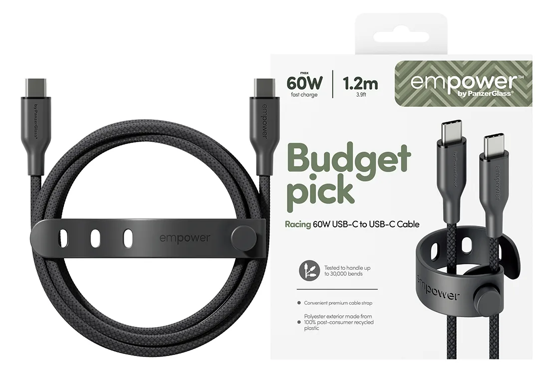 PanzerGlass empower by Racing 60W USB-C to Cable USB 2.0 - Kabel - Digital/Daten, Ansicht 4