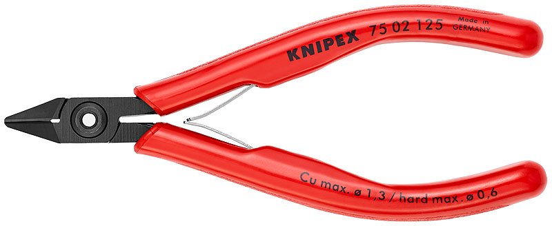 KNIPEX KP-7502125 - Hand-Kabelschneider - Rot - Kunststoff - Stahl - Rot - 62 HRC - 1,4 cm