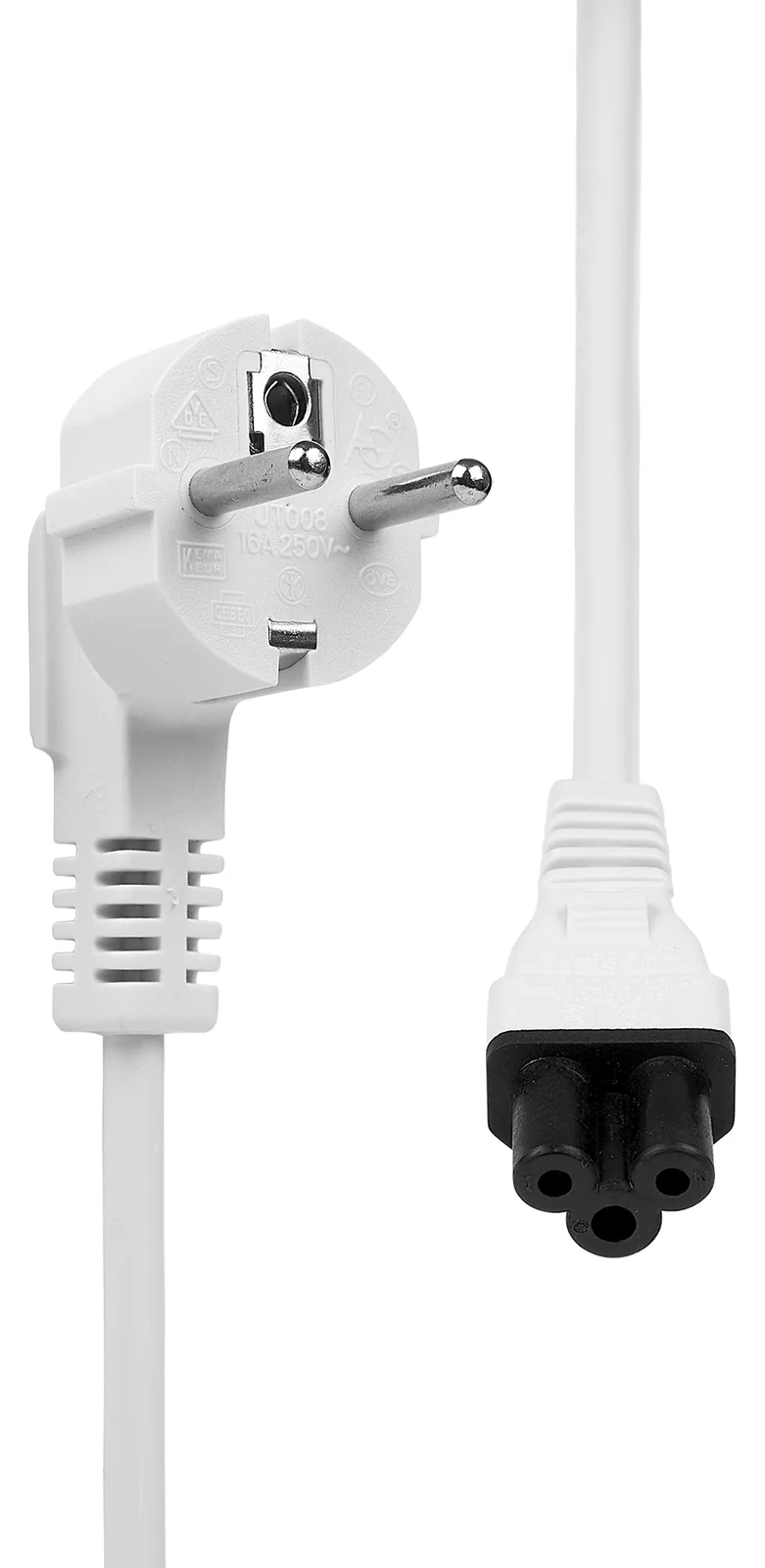 ProXtend Stromkabel - Typ F (M) gewinkelt zu IEC 60320 C5 gerade, Ansicht 4