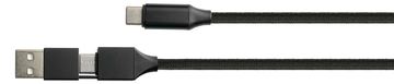 PYTHON USB 2.0 Lade-und Datenkabel QC 3.0 PD 60W schwarz - Adapter - Digital/Daten von LumaTech