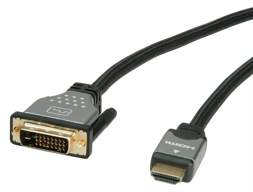 ROLINE 11.04.5876 Videokabel-Adapter 1,5 m HDMI Typ A (Standard) DVI-D Schwarz - Silber, Ansicht 2
