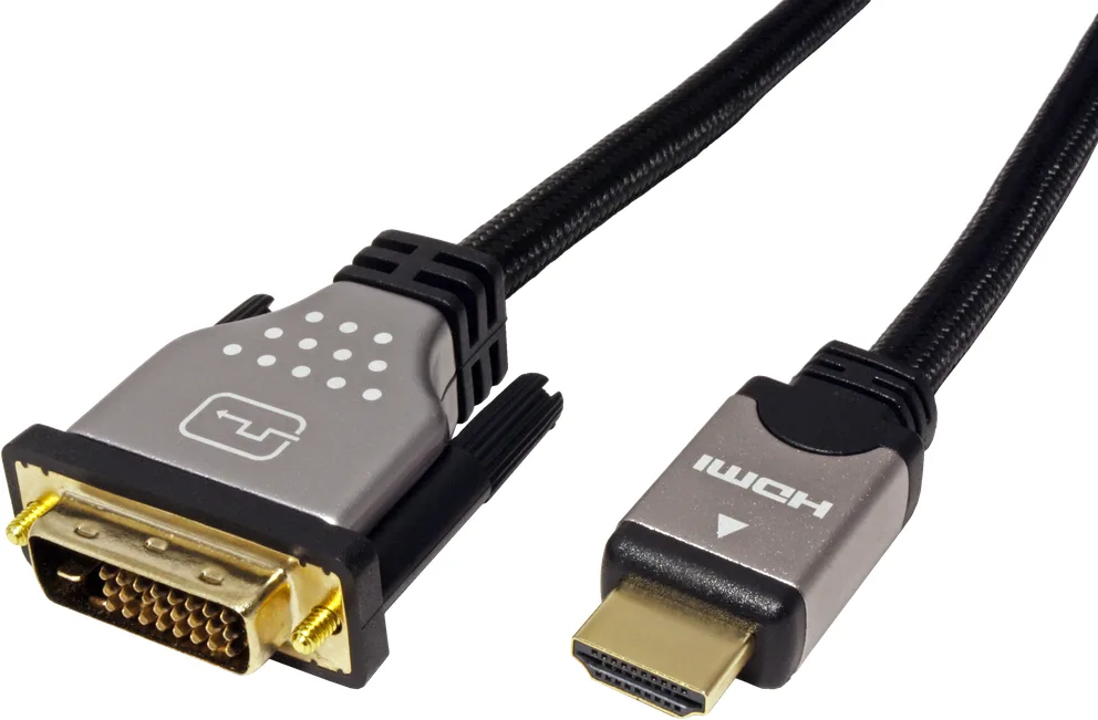 ROLINE 11.04.5876 Videokabel-Adapter 1,5 m HDMI Typ A (Standard) DVI-D Schwarz - Silber, Ansicht 3