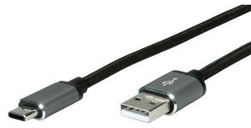 ROLINE 11029029 USB Kabel 3 m USB A USB C Schwarz - Silber von LumaTech