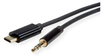 ROLINE Adapter USB-C auf Klinkenstecker - USB-C männlich umkehrbar zu Stereo Mini-Klinkenstecker männlich von LumaTech