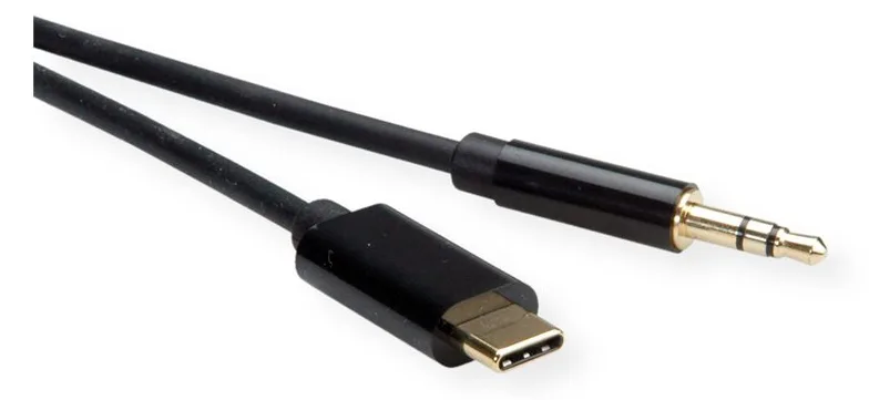 ROLINE Adapter USB-C auf Klinkenstecker - USB-C männlich umkehrbar zu Stereo Mini-Klinkenstecker männlich, Ansicht 3