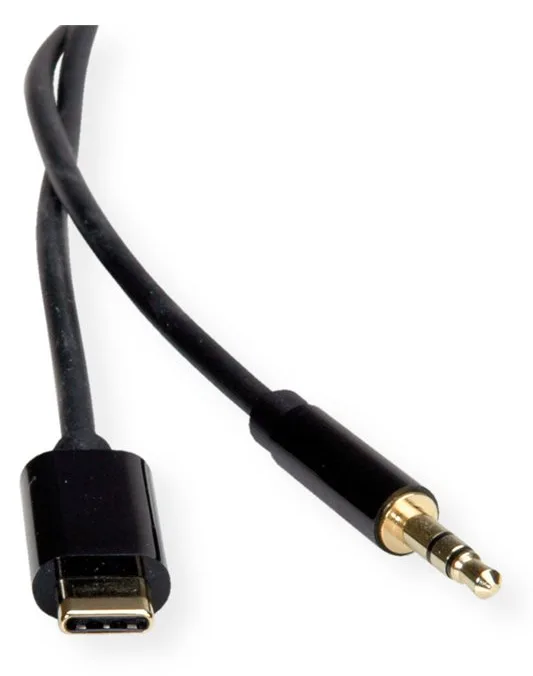 ROLINE Adapter USB-C auf Klinkenstecker - USB-C männlich umkehrbar zu Stereo Mini-Klinkenstecker männlich, Ansicht 4