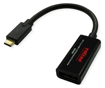 ROLINE Adapterkabel - 24 pin USB-C (M) zu DisplayPort (W) von LumaTech