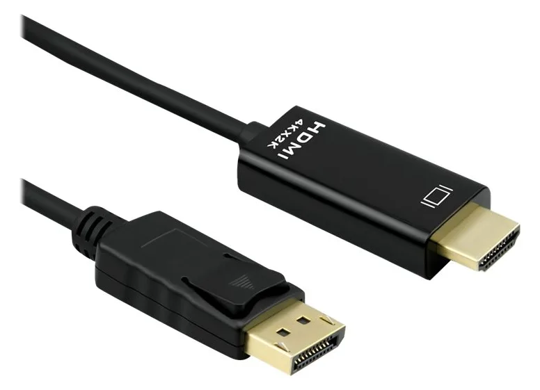 ROLINE Adapterkabel - DisplayPort männlich zu HDMI männlich - 2 m - abgeschirmt - Schwarz - hauchvergoldete Kontakte, Ansicht 3